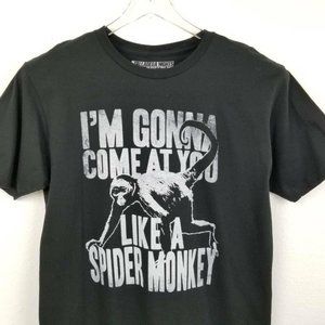 Talladega Nights Mens T-Shirt Black Spider Monkey